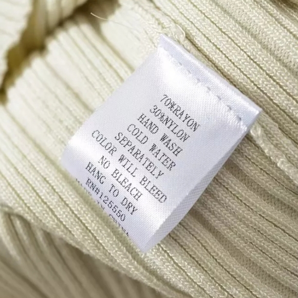 Cream Ribbed Knit High Neck Midi Dress - Picture 14 of 15